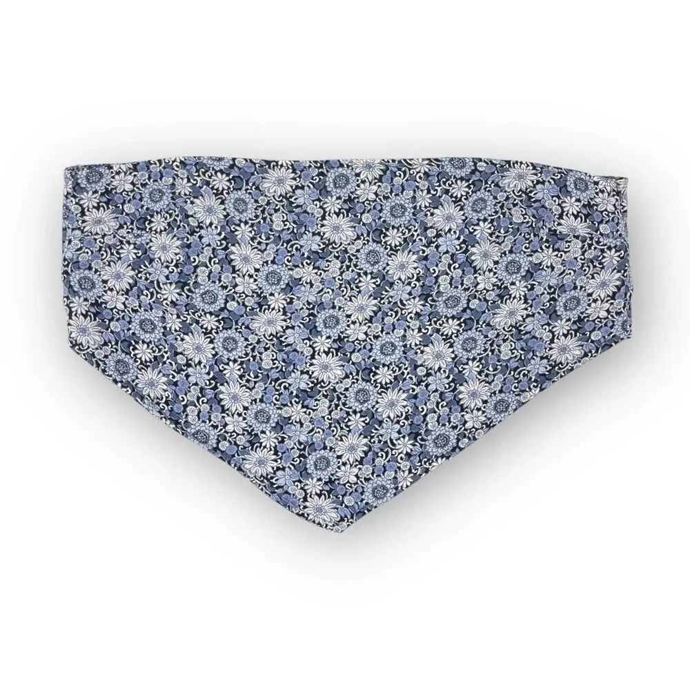Abercrombie & Fitch Scarf Tie Crop Top Blue Floral Women’s Size Small No Straps